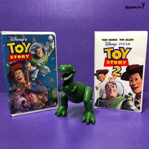 Disney Other Toy Story And 2 Vhs And Rex Figurine Poshmark